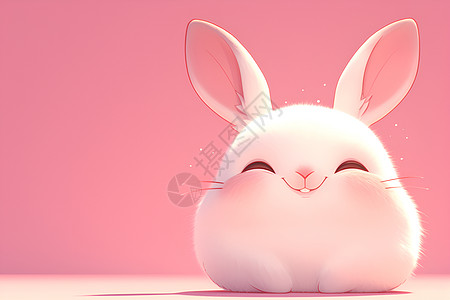 甜甜的棉花糖兔高清图片