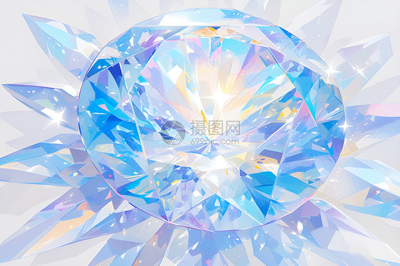 青色钻石图片