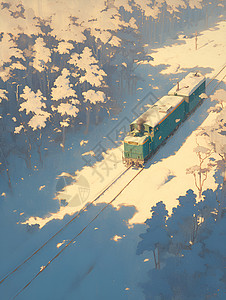 轨道上行驶的列车背景图片