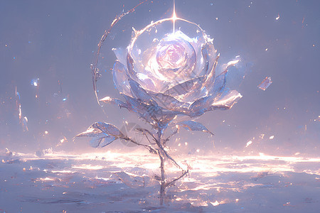 绚丽的冰玫瑰图片