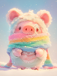 彩虹小猪图片