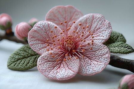 纺织桃花背景图片