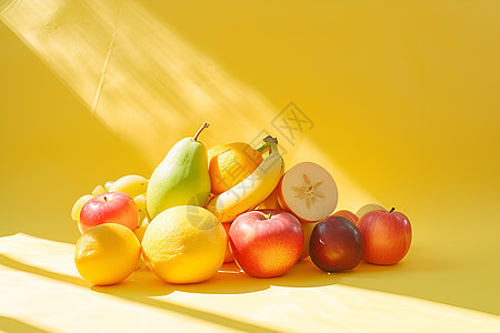 堆积的水果背景图片