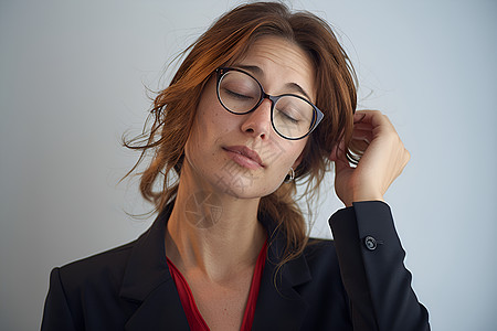 戴眼镜的女性一位戴眼镜的女士背景