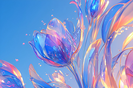 玻璃兰花草图片
