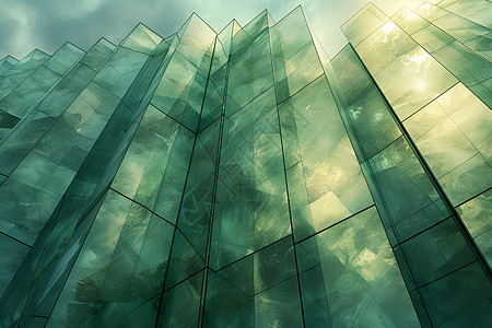 抽象风格的玻璃建筑艺术图片
