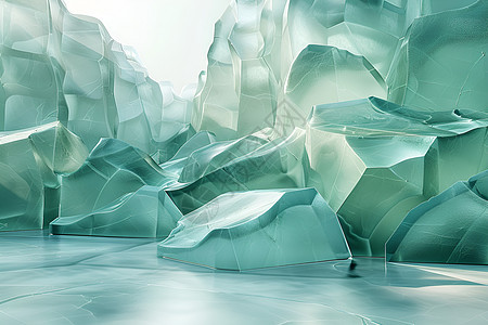 冰晶玻璃质感空间图片
