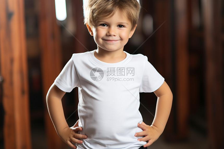 纯白t恤的可爱少年图片