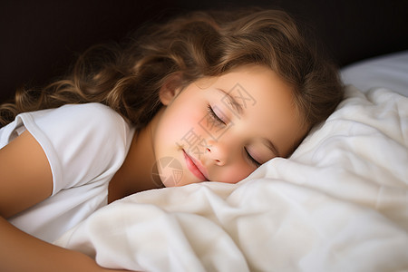 静夜安睡的孩子背景图片