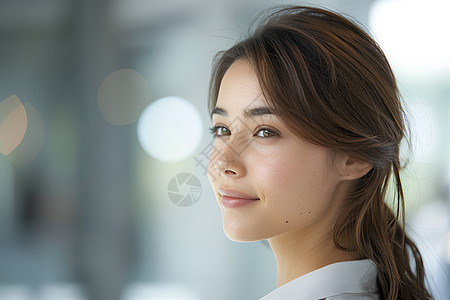 澄澈眼神的女士图片