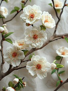 雅致的白色花朵背景图片