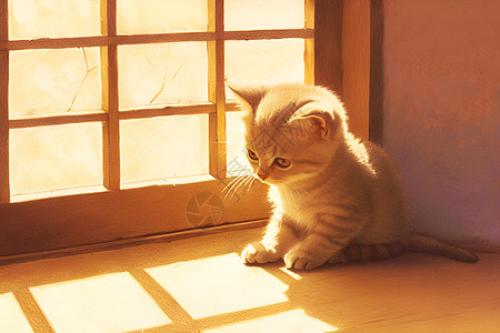 阳光梦游猫图片