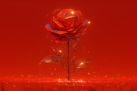 血红的玫瑰图片