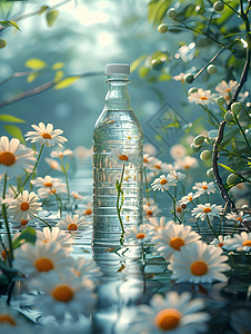 水瓶和花朵图片