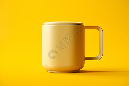一个黄色咖啡杯图片