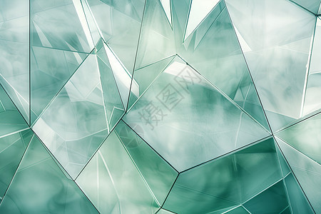 抽象的玻璃立方体图片