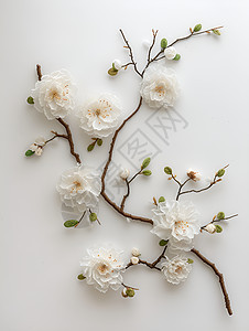 一枝纺织艺术花朵图片