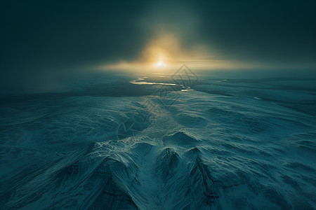 冬季的雪山山脉背景图片