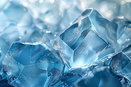 水滴覆盖的冰块图片