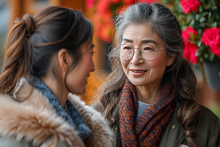 花店里的妇女图片