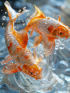 金鱼水中舞图片
