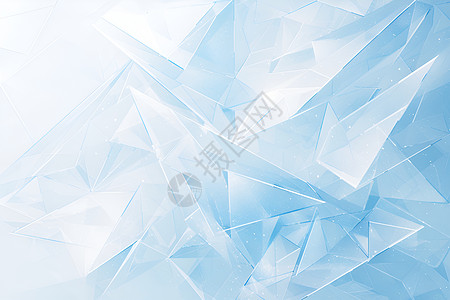 蓝色渐变几何玻璃元素背景图片