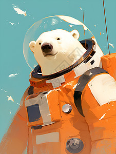 身穿宇航头盔的熊图片