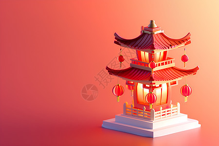 中国式宝塔灯笼图片