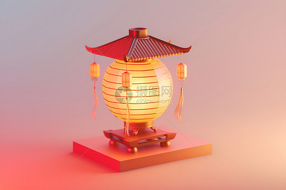 婀娜多姿的中国红灯笼图片