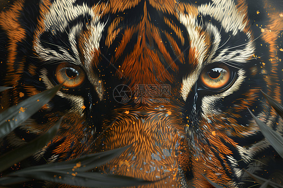 狩猎丛林中的老虎图片