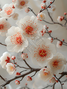 优雅的白色梅花图片