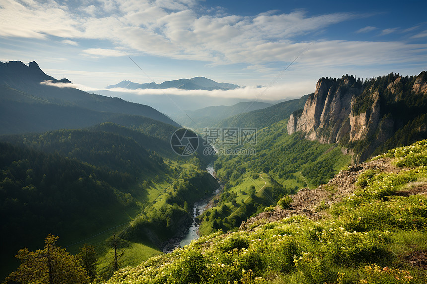 大自然的山川河流图片