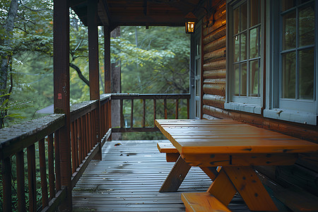 山中木屋背景