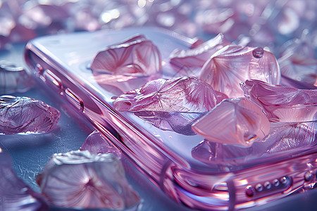 粉色水晶的手机壳图片