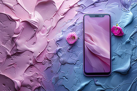 梦幻的紫色手机图片