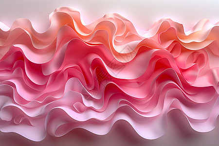粉白液体的波浪图片