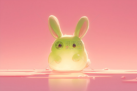 可爱的棉花糖兔子图片