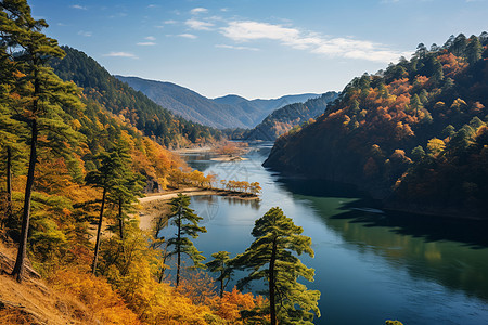 秋色山川图片