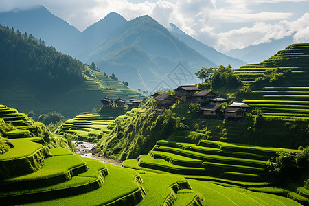 枫之美祥和山水之美背景