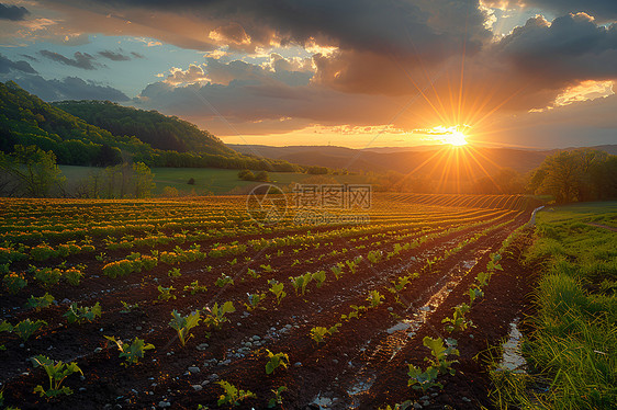 农田的太阳能图片