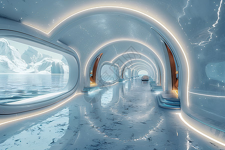未来世界的隧道图片