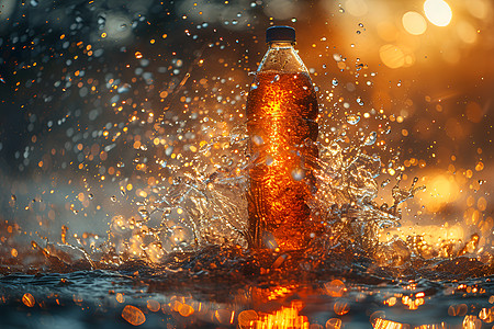 溅起的水花溅起水花的饮料背景