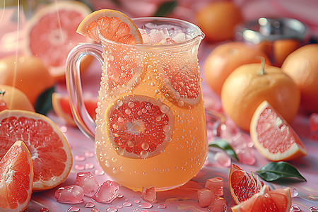 一杯柚子汁图片
