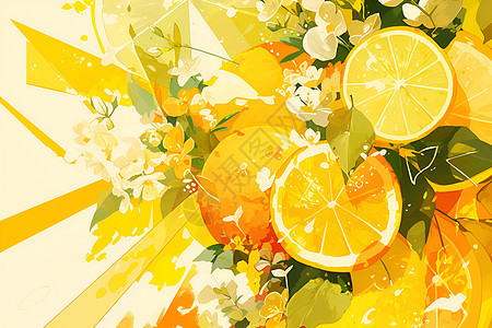 黄色的柑橘图片