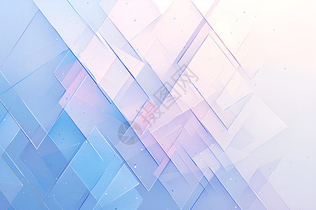 冰晶立方蓝粉抽象光影图片