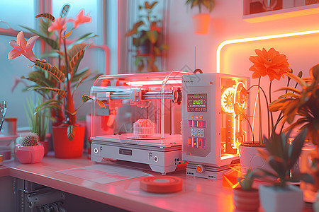 3D打印机现代科技工艺的3d打印机背景