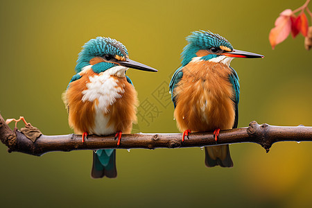 野生美丽的两只鸟儿图片