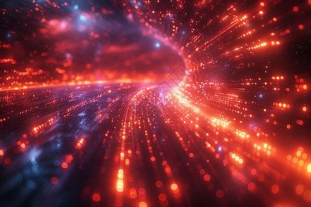 红色科技背景粒子闪烁光线背景设计图片