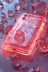 透明的粉色手机壳图片