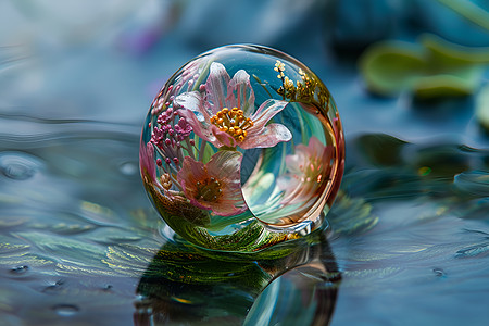美观的玻璃花球图片